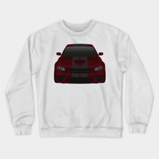 Charger Widebody Octane-red + carbon stripes Crewneck Sweatshirt